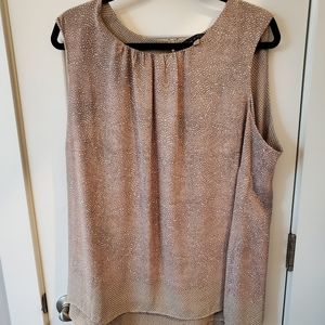 2X Sleeveless Pink Blouse